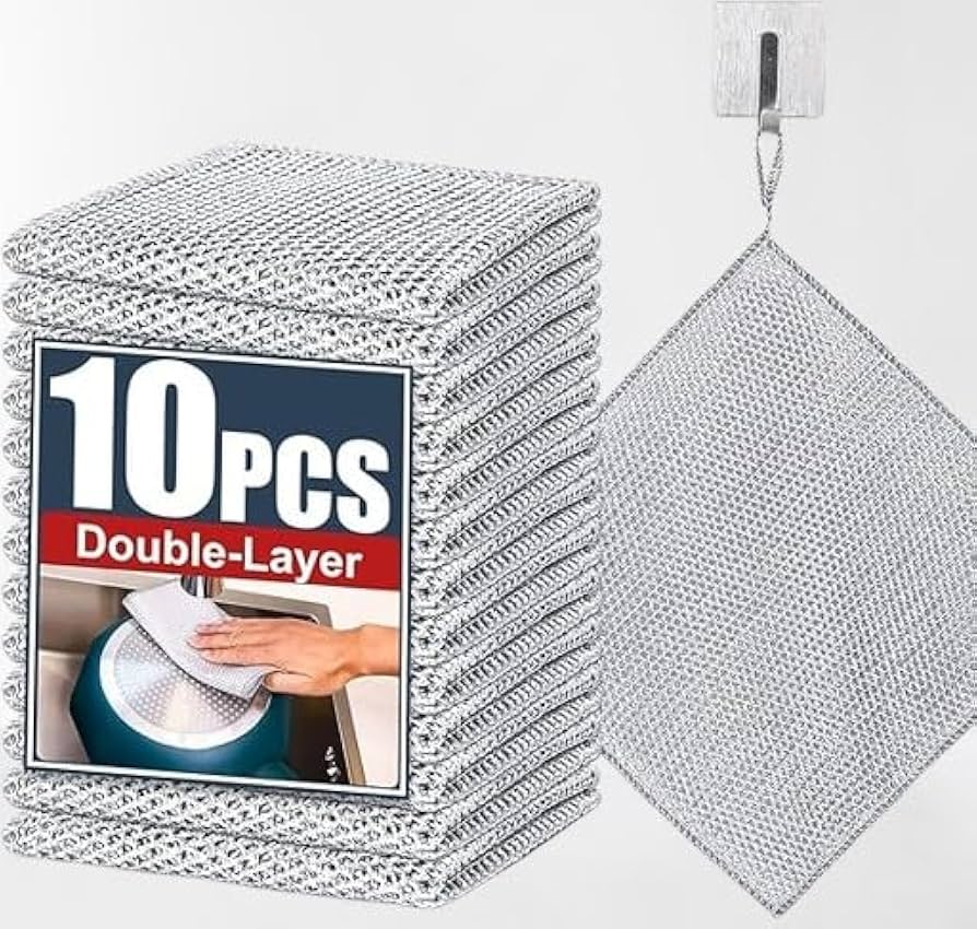 Multipurpose Wire Dishwashing Rags (Pack of 10)