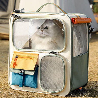 Katzentrage-Rucksack mit Rädern, Trolley-Tasche