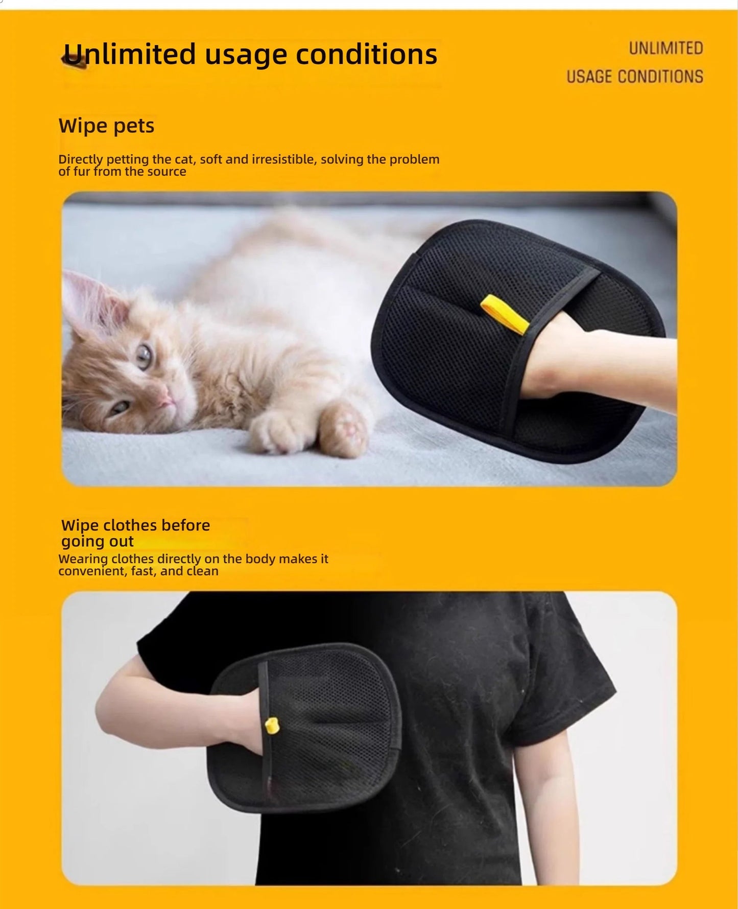 Double Sided Hair Removal Gloves
