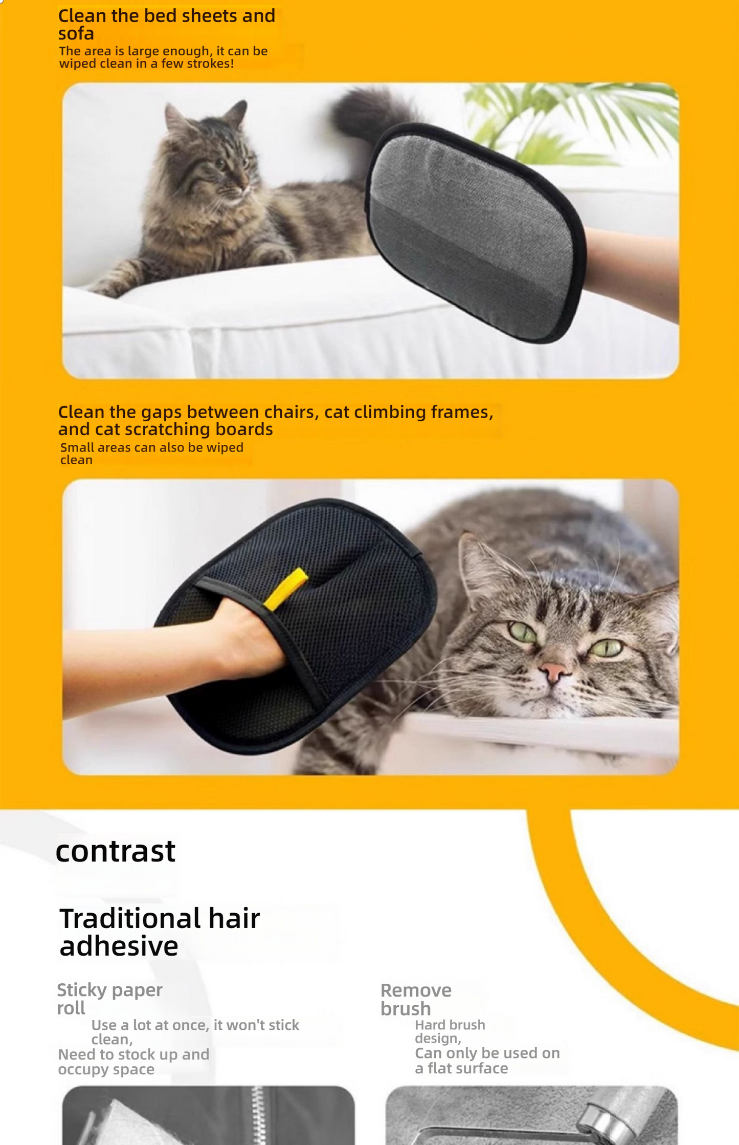 Double Sided Hair Removal Gloves