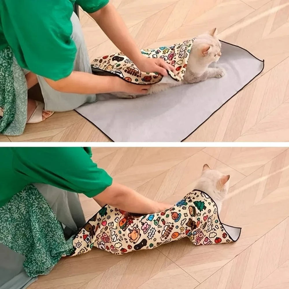 Self-Adherent Cat Grooming Wrap