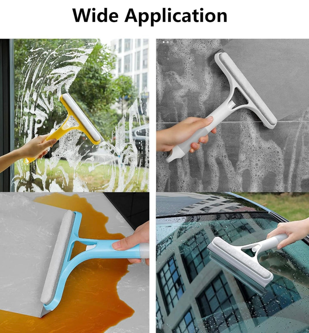 3 in 1 Double Faced Glass & Window Cleaner With Spray Bottle