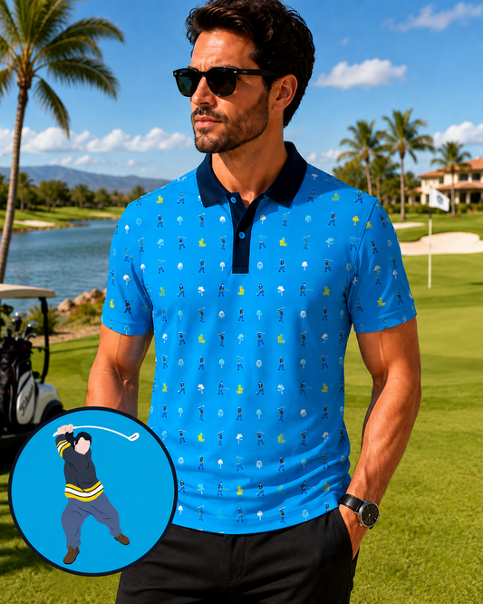 Happy Gilmore Adam Sandler Polo Funny Golf Gifts for Dad Shirt
