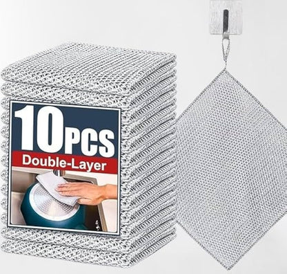 Multipurpose Wire Dishwashing Rags (Pack of 10)