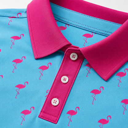 Flamingo Golf Polo Shirt