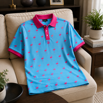 Flamingo Golf Polo Shirt
