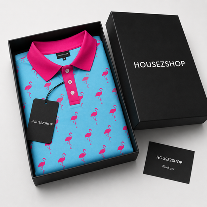 Flamingo Golf Polo Shirt