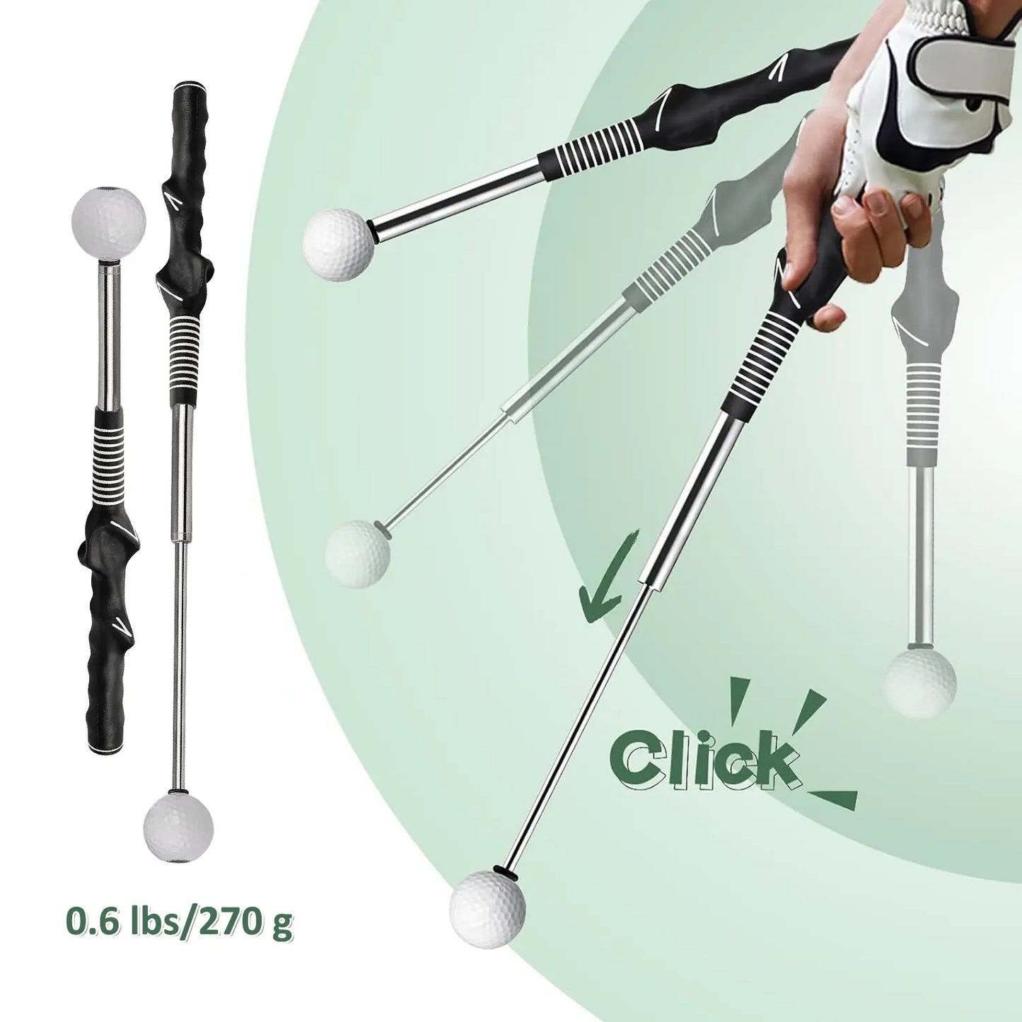 Retractable Golf Swing Training Aid